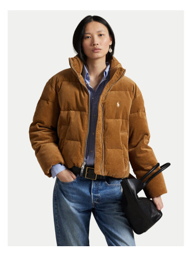 Polo Ralph Lauren Пухено яке 211971178002 Кафяв Relaxed Fit