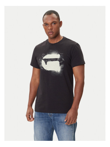 G-Star Raw Тишърт Spray Logo D26833-D101 Черен Regular Fit