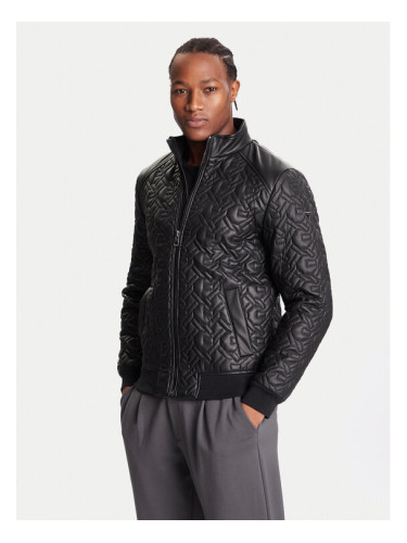 Guess Яке от имитация на кожа M5BL2E W1050 Черен Regular Fit