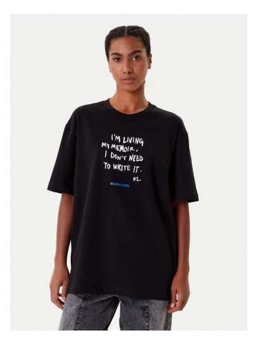 Karl Lagerfeld Jeans Тишърт A4W17009 Черен Relaxed Fit