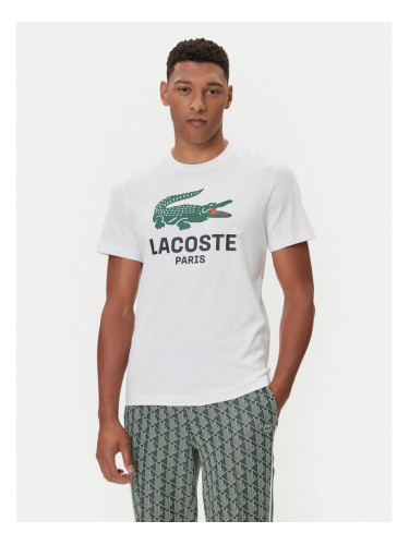 Lacoste Тишърт TH5634 Бял Regular Fit