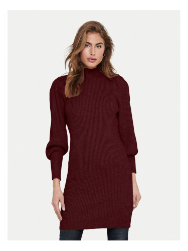 ONLY Плетена рокля Katia 15232502 Бордо Comfort Fit