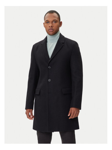 HUGO Вълнено палто Migor2541 50546528 Черен Slim Fit