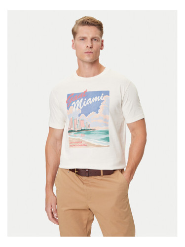 Gant Тишърт 2003341 Екрю Regular Fit