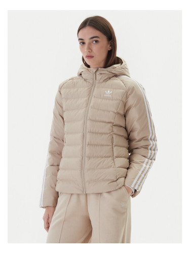 adidas Преходно яке adicolor JX2940 Бежов Slim Fit