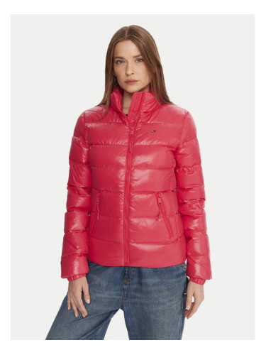 Tommy Jeans Пухено яке DW0DW21618 Розов Slim Fit