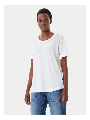G-Star Raw Тишърт Rolled Up D24524-4107 Бял Loose Fit