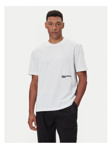 Karl Lagerfeld Jeans Тишърт A4M17030 Бял Relaxed Fit