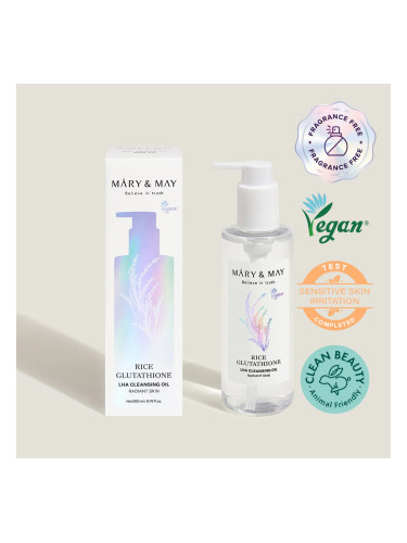 MARY & MAY | Rice Glutathione LHA Cleansing Oil, 200 ml