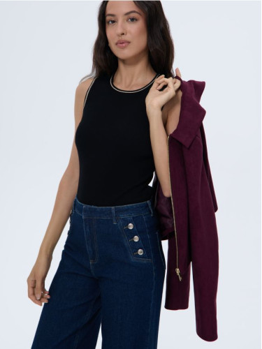 Mohito - Топ с метализирана нишка - черен