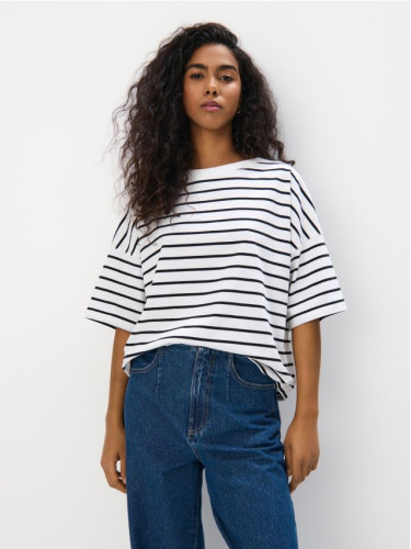 Mohito - Памучна тениска - бяло