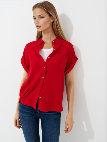 Mohito - Риза с високо съдържание на вискоза - червен