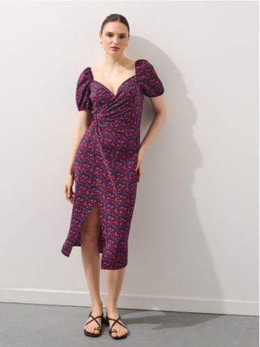 Mohito - Миди рокля с буфан ръкави - нави