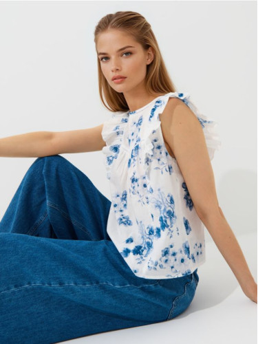 Mohito - Блуза с украшения - бяло