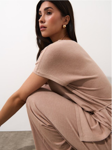 Mohito - Блуза с детайл възел - бежово