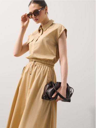 Mohito - Риза с къси ръкави - бежово