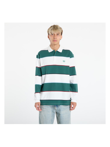 Тениска FRED PERRY Hw Jersey Striped Polo Shirt Snow White XL