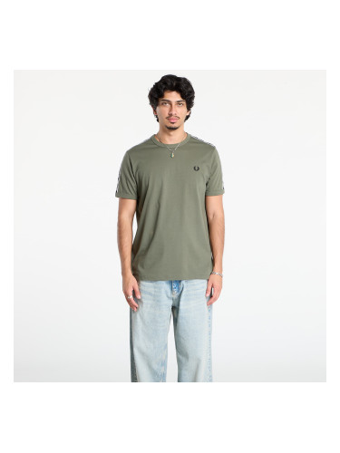 Тениска FRED PERRY Contrast Tape Ringer T-Shirt Lrlwrthgreen/ Blk S