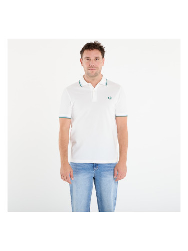 Тениска FRED PERRY Twin Tipped Fred Perry Shirt Swhit/ Trbl/ Sprgr XL