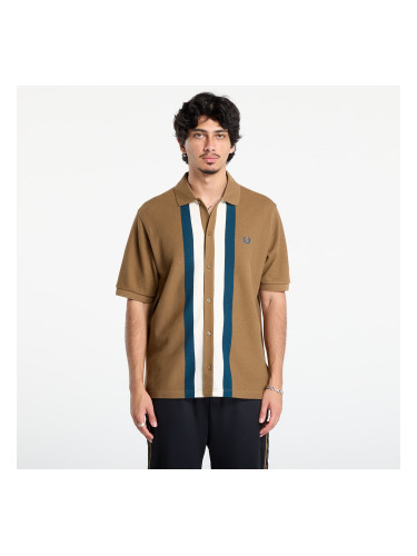 Тениска FRED PERRY Panelled Button Through Polo S Shaded Stone M