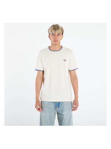 Тениска FRED PERRY Twin Tipped T-Shirt Ecr/ Crtblu/ Oxblo S