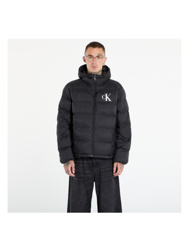 Пухено яке Calvin Klein Jeans Ls Nylon Monogram Pu Jacket Black L