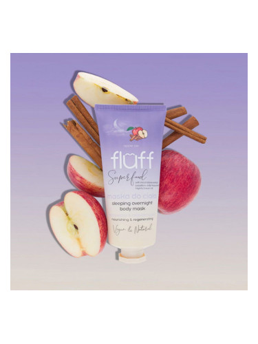 Възстановяваща нощна маска за тяло с екстрат от лунен камък – Ябълков пай FLUFF Sleeping Overnight Body Mask