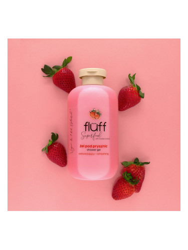 Освежаващ душ гел с аромат на ягода FLUFF Refreshing Shower Gel