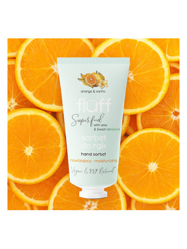 Хидратиращ крем сорбе за ръце – Портокал и ванилия FLUFF Moisturizing Hand Sorbet