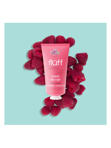 Антибактериален и хидратиращ крем за ръце с аромат на малина FLUFF Moisturizing Hand Cream