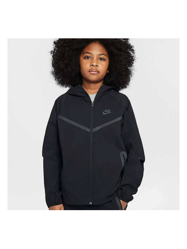 ДЕТСКО ГОРНИЩЕ ЗА МОМЧЕ NIKE HQ8911-010 NSW TCH WVN FZ JKT PD ЧЕРНО