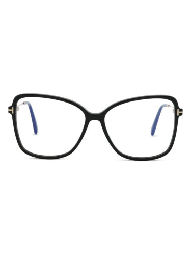 Tom Ford FT5953-B 001 55 - диоптрични очила, квадратна, дамски, черни