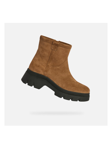 Light Brown Geox Pluette Women's Ankle Boots - Ladies
