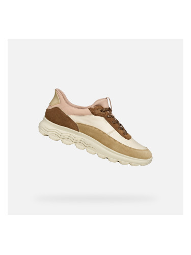 Beige Geox Spherica Plus Women's Sneakers - Women's
