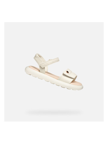 Cream Girls Sandals Geox Puffypop - Girls