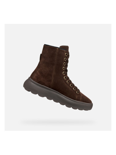 Geox Spherica EC4.1 Women's Ankle Boots Dark Brown - Ladies