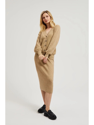 Дамска миди пола Marisse бежова