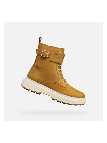 Light Brown Women's Ankle Boots Geox Lamidie + Grip ABX - Ladies