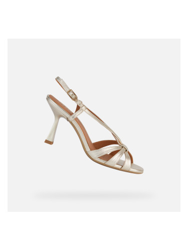 Сребърни дамски сандали на ток Geox Eraklia R 80