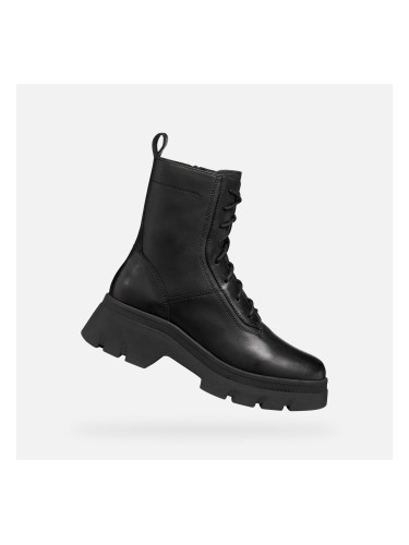 Black Women's Ankle Boots Geox Pluette - Ladies