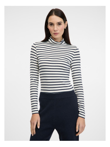 Navy Blue Women's Striped Long Sleeve T-Shirt ORSAY - Women's
