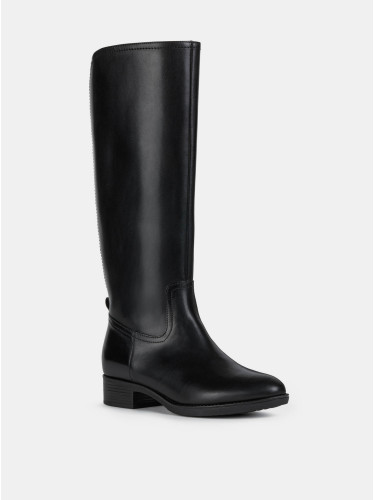 Black Leather Boots Geox