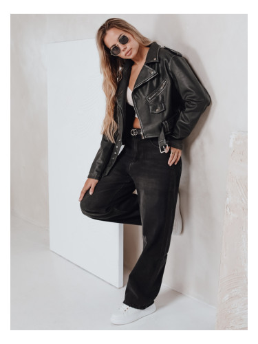 Дамски черни дънки с балон кройка