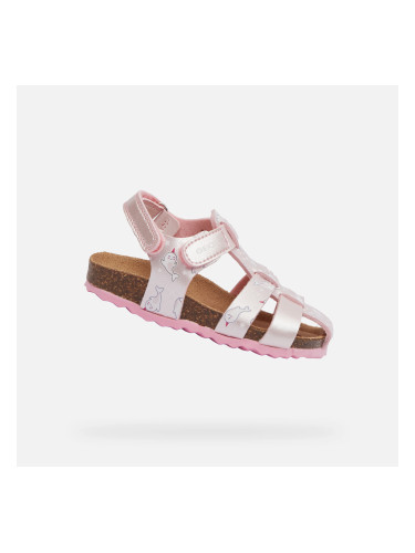 Pink Girls Sandals Geox Chalki - Girls
