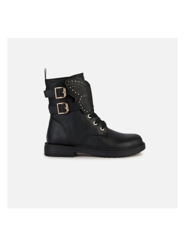 Black Girls Ankle Boots Geox Eclair - Girls