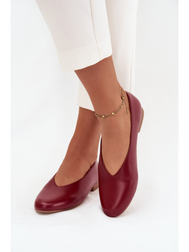 Boto Дамски балерини от еко кожа с плосък ток бордо Olyssia