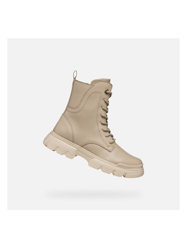 Beige Girls Ankle Boots Geox Junette - Girls