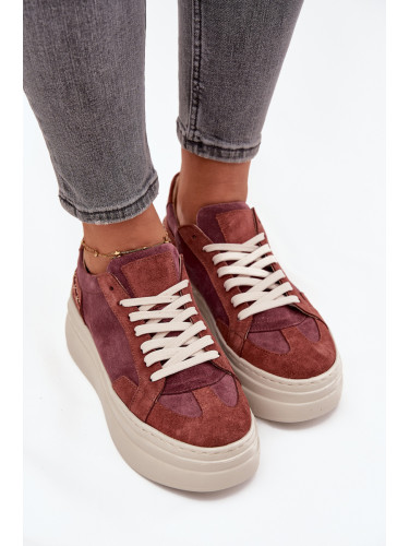 Зимни обувки от велур на масивна платформа Zazoo