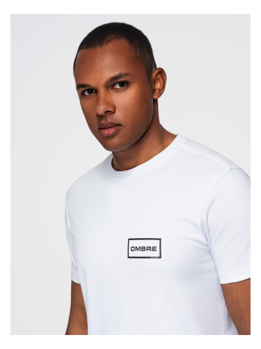 Ombre Men's REGULAR cut printed knit shirt - white