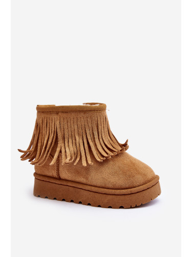 Boto Детски обувки за сняг с декоративни ресни Camel Nimia